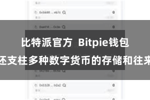 比特派官方 Bitpie钱包还支柱多种数字货币的存储和往来