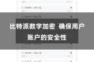 比特派数字加密  确保用户账户的安全性