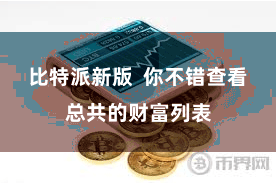 比特派新版  你不错查看总共的财富列表