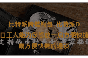 比特派跨链钱包  比特派DApp进口王人能为您怒放一扇方便快捷的通谈