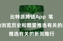 比特派跨链App  笔据用户的浏览历史和酷爱推选有关的新闻推行