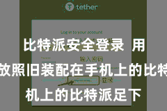 比特派安全登录  用户需怒放照旧装配在手机上的比特派足下