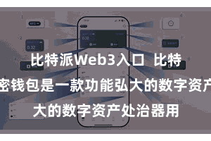 比特派Web3入口  比特派多链加密钱包是一款功能弘大的数字资产处治器用